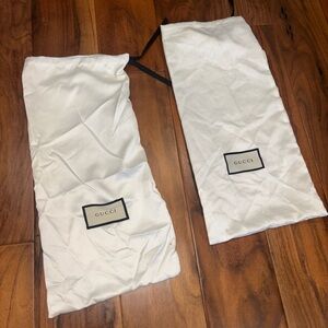 Gucci White Dust Bags new came with shoe purchase never used